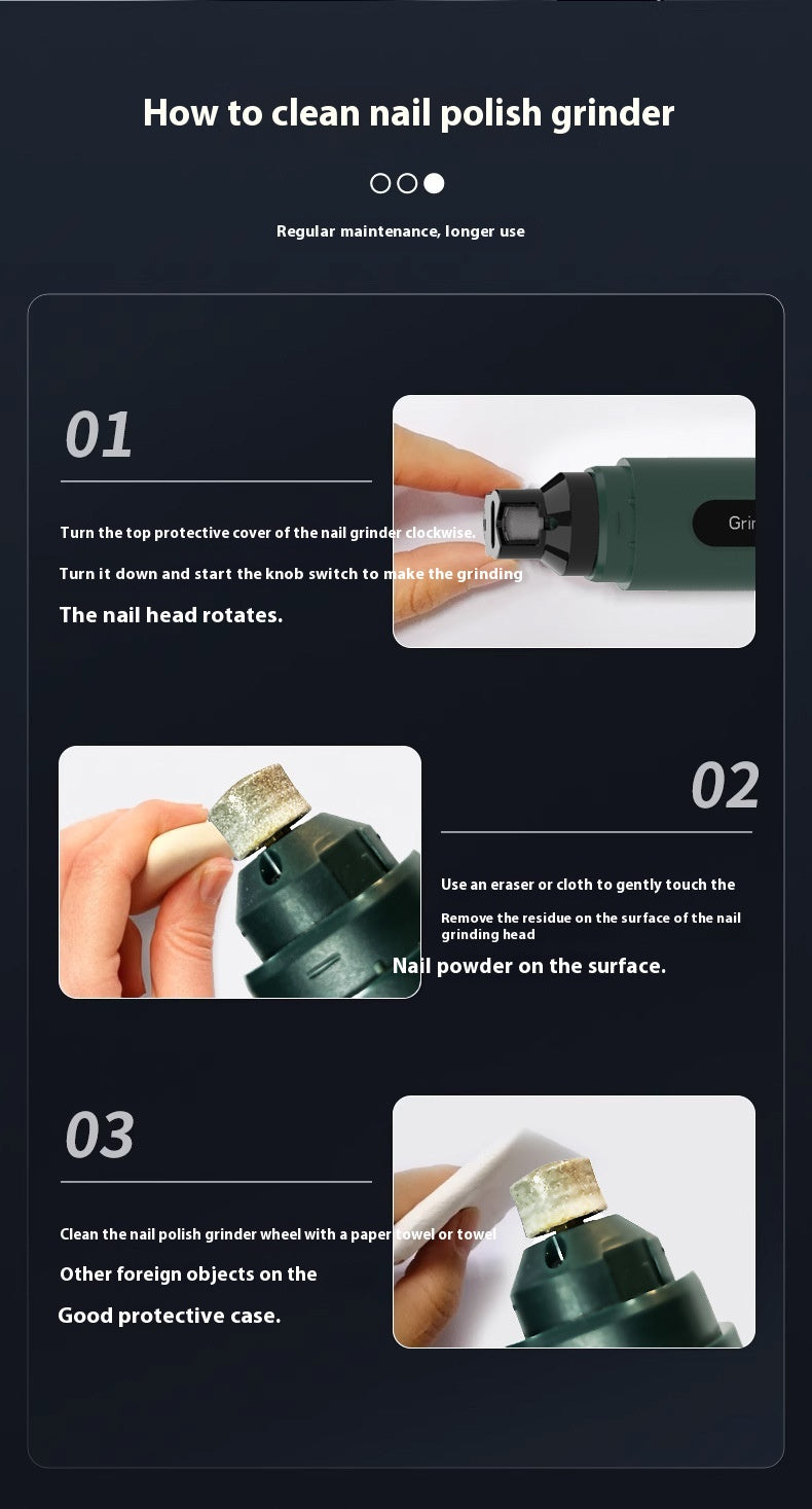 Pet electric nail grinder & shaper
