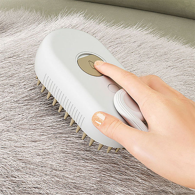 3-in-1 Pet Steam Brush for Cats & Dogs | Grooming, Massage & Hair Removal