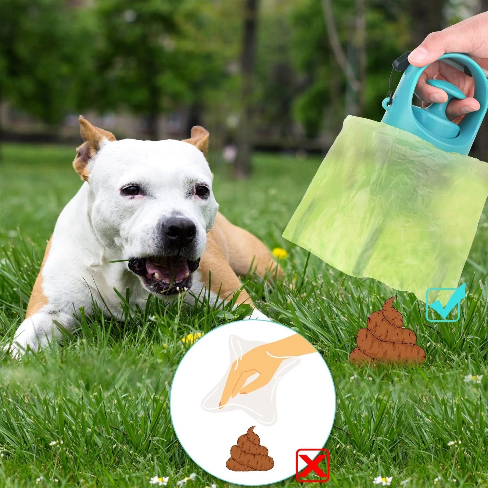 Dog poop picker with Dispenser