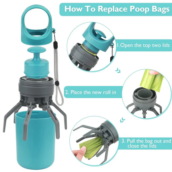 Dog poop picker with Dispenser