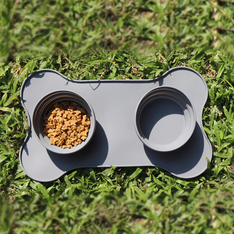 Pet Silicone Tray with Bowls